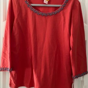 Ruby Rd. Beaded shirt
